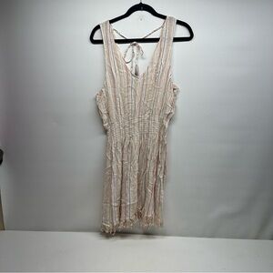BECCA COVERUP Striped Sleeveless Dress SIZE LARGE